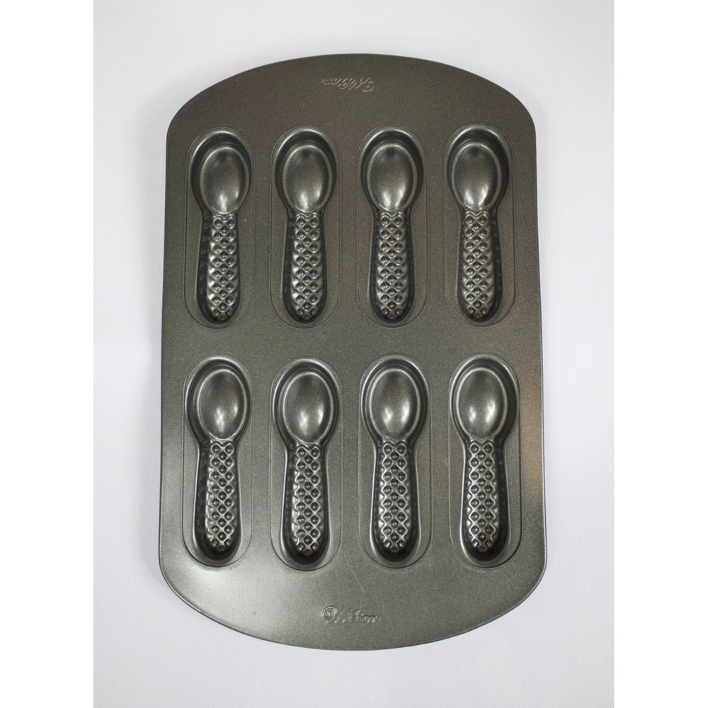 Wilton 8 Spoons Cookie Candy Maker Mold Metal Non Stick Sheet Pan